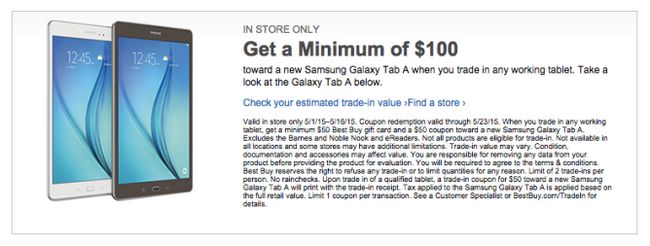 Fotografía - [Offre Alerte] le commerce de tout travail Tablet, obtenez 100 $ lorsque vous achetez le Samsung Galaxy Tab New Une Chez Best Buy